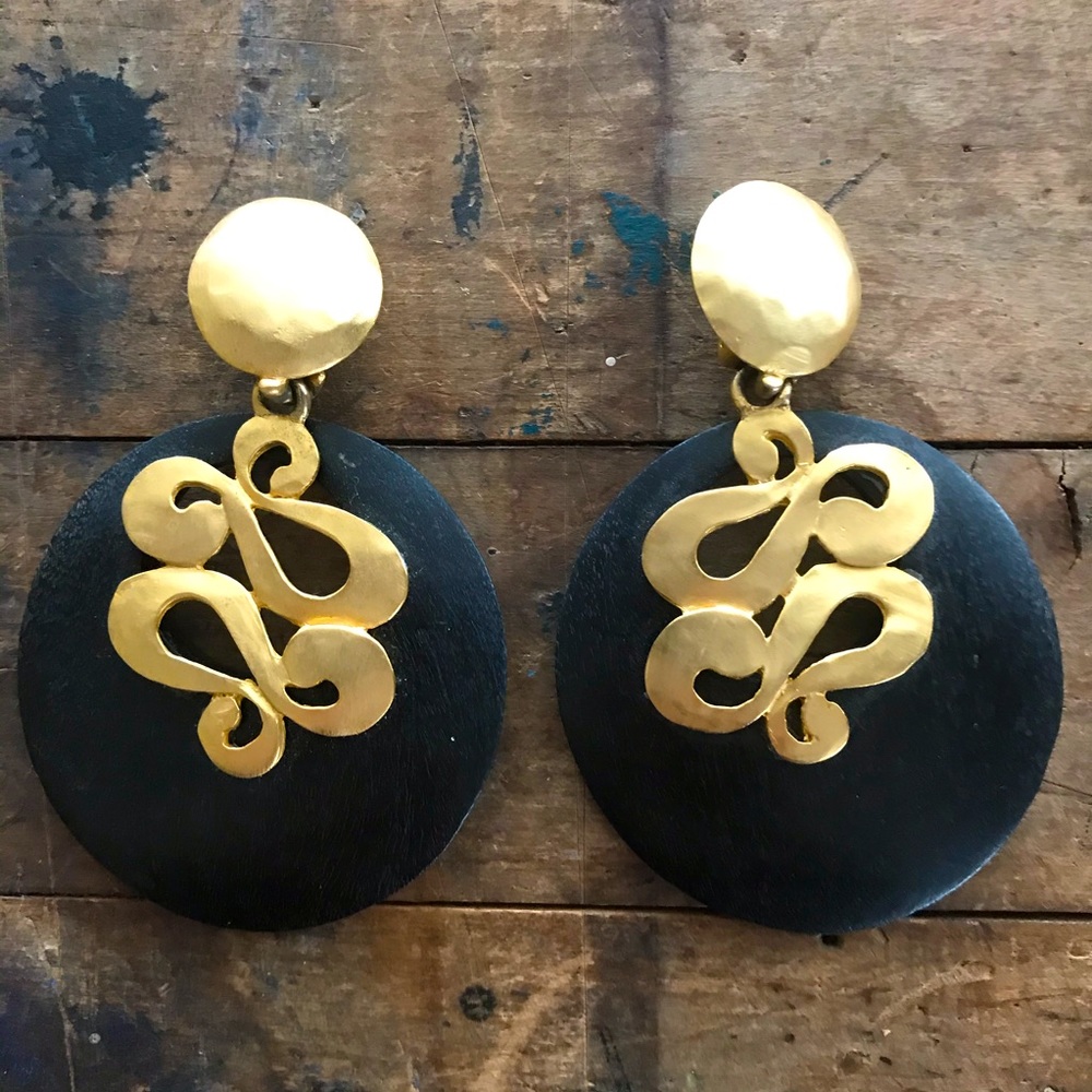vintage 90s oversized earrings Lazuli